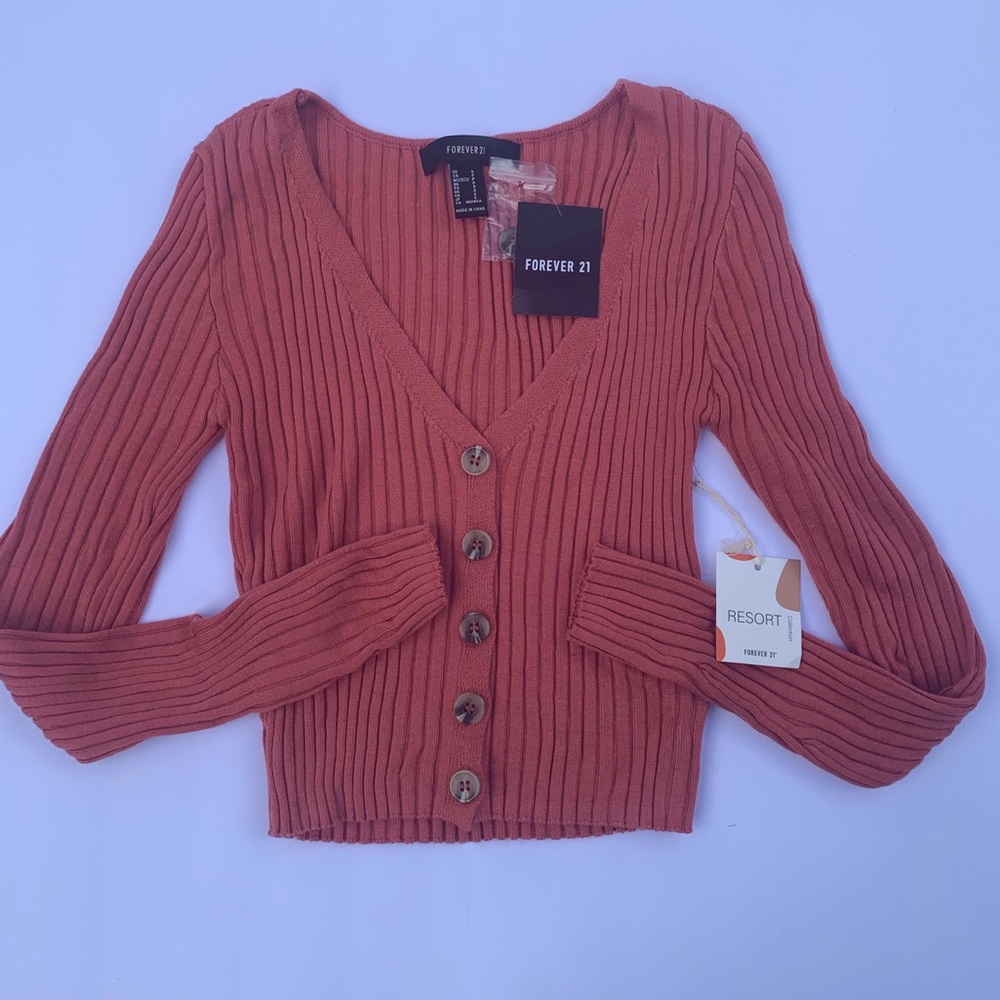 Forever 21 Ribbed Button Down Cardigan